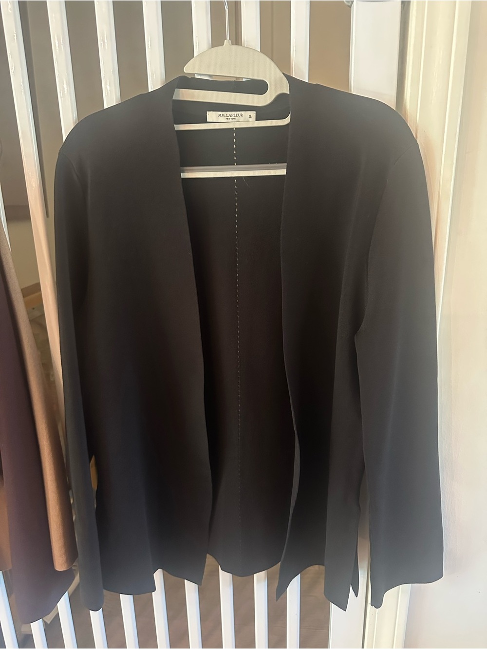 MM.LaFleur Black Open-Front Women's Blazer